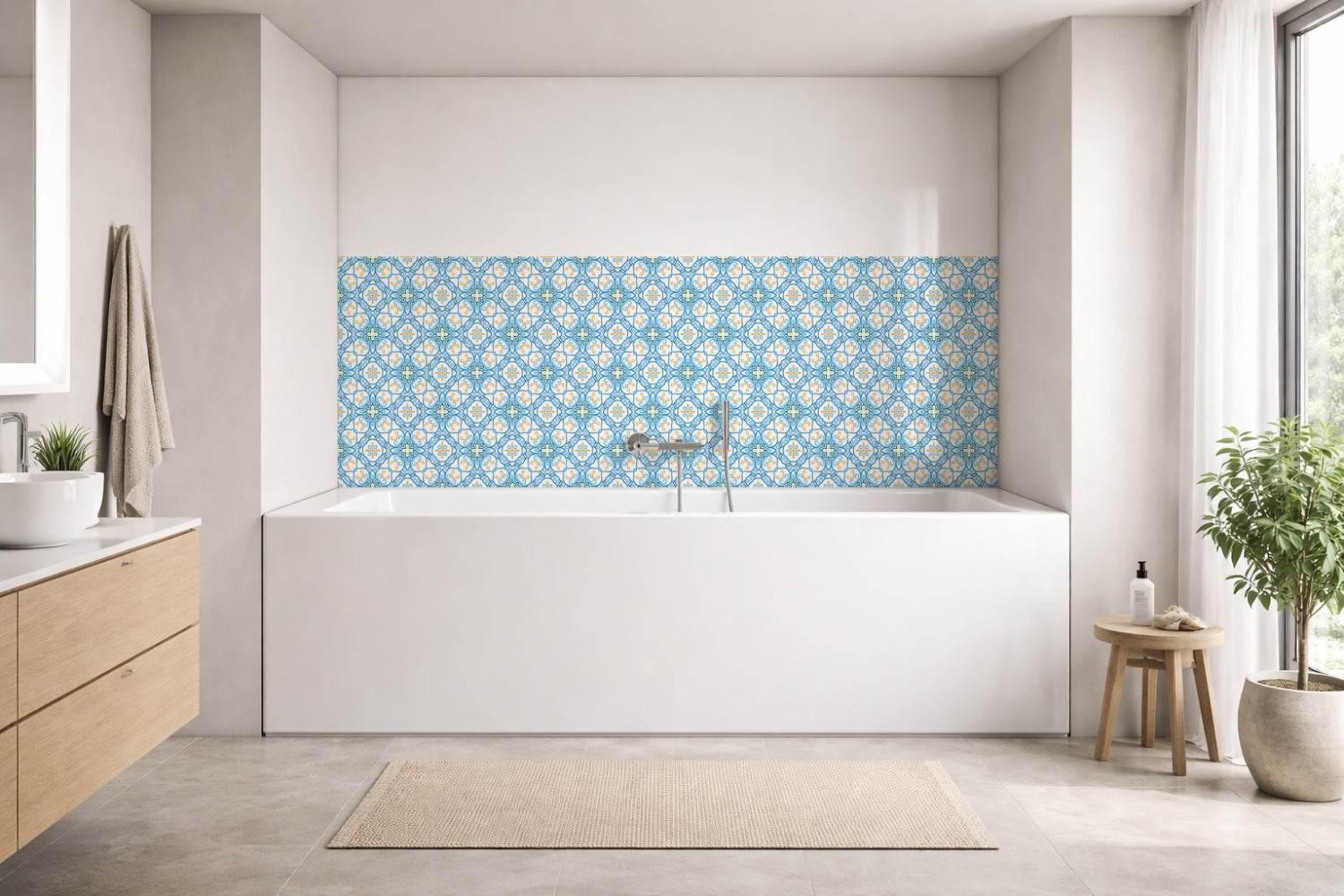 Badrückwand Patchwork