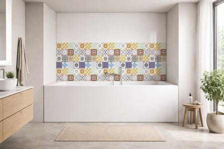 Badrückwand Patchwork