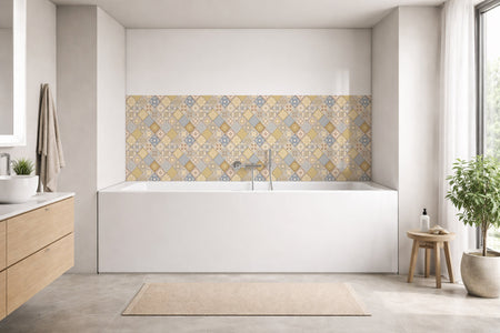 Badrückwand Patchwork