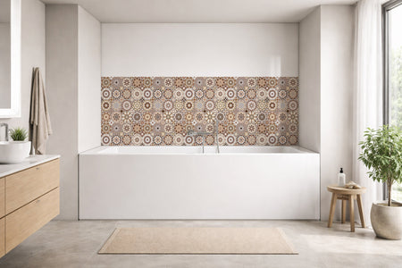 Badrückwand Patchwork