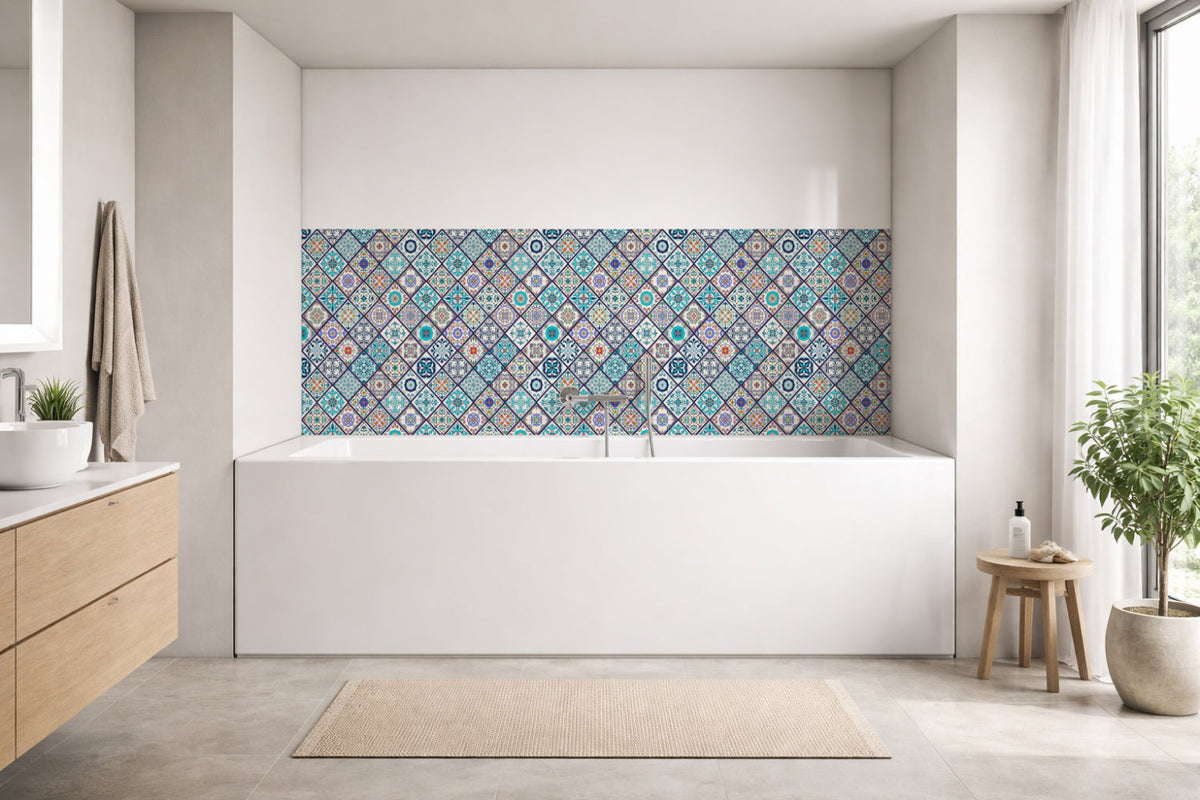 Badrückwand Patchwork