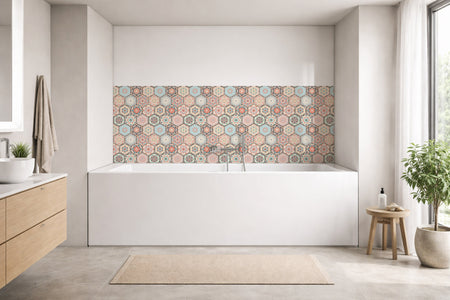 Badrückwand Patchwork