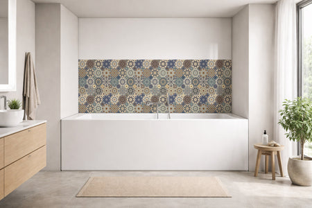 Badrückwand Patchwork