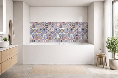 Badrückwand Patchwork