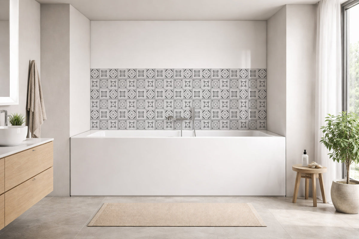 Badrückwand Patchwork