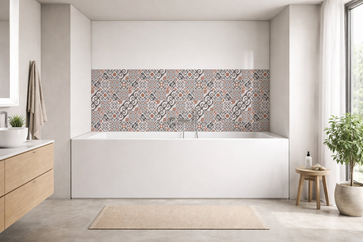 Badrückwand Patchwork