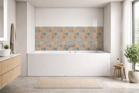 Badrückwand Patchwork