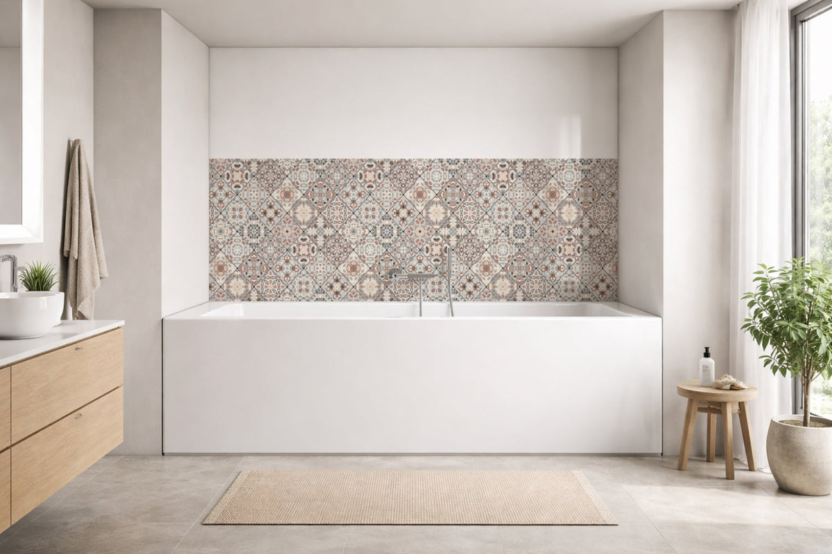 Badrückwand Patchwork