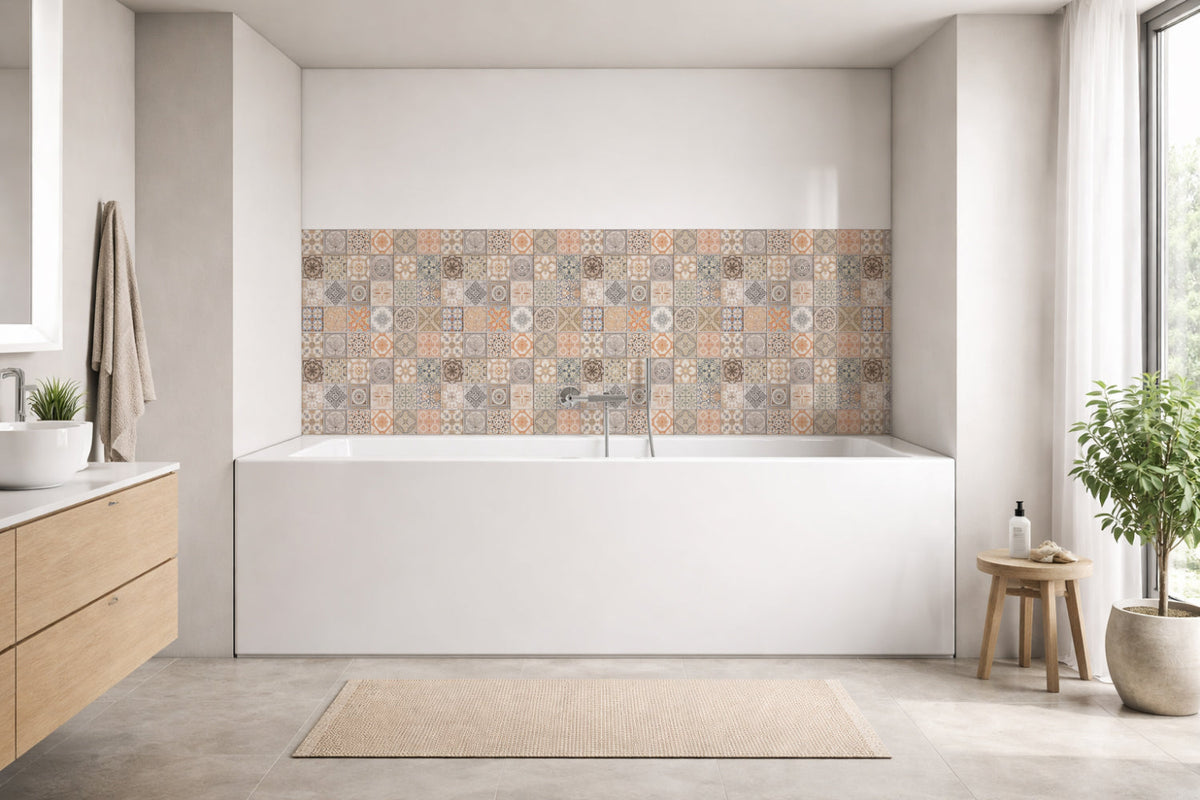Badrückwand Patchwork