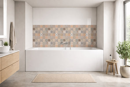 Badrückwand Patchwork