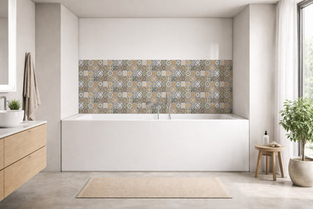 Badrückwand Patchwork
