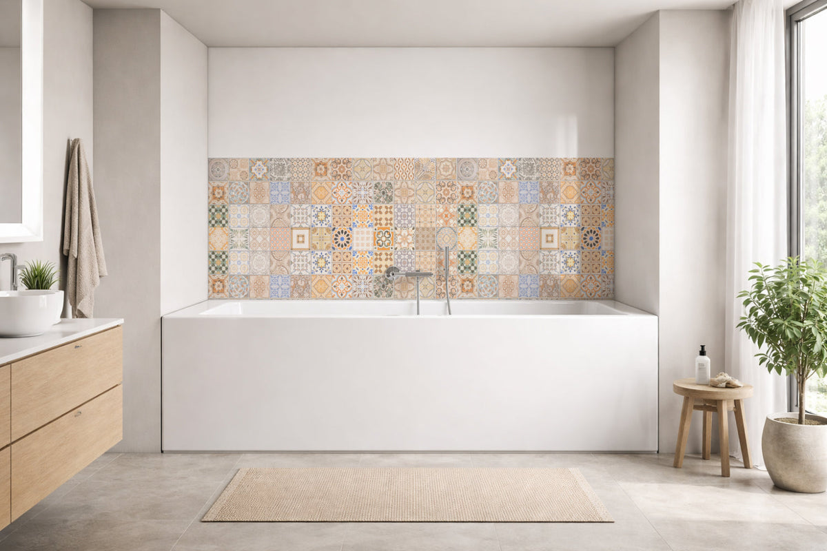 Badrückwand Patchwork