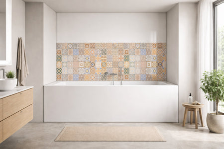Badrückwand Patchwork