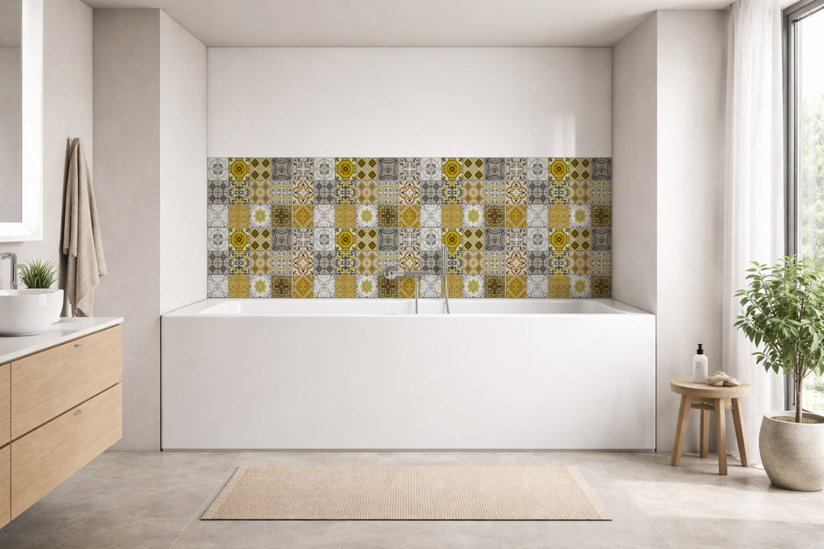 Badrückwand Patchwork