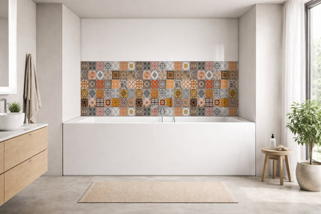 Badrückwand Patchwork