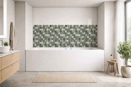 Badrückwand Patchwork