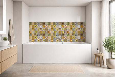 Badrückwand Patchwork