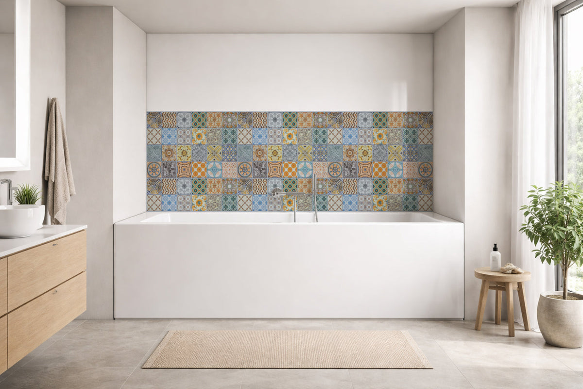 Badrückwand Patchwork