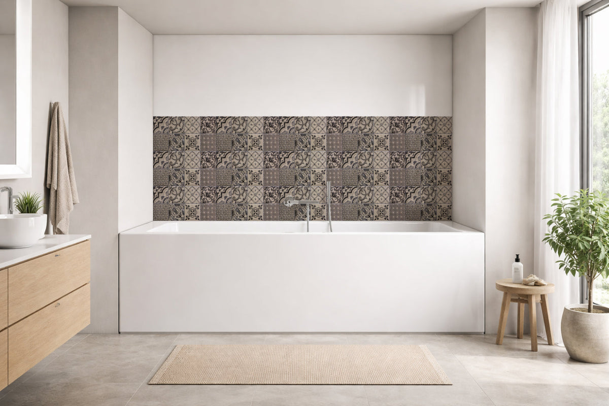 Badrückwand Patchwork