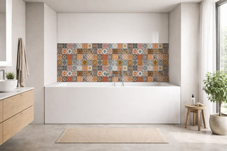 Badrückwand Patchwork