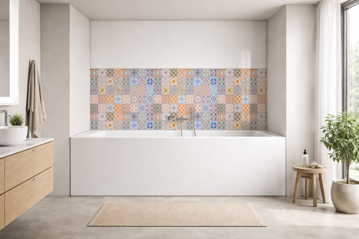 Badrückwand Patchwork