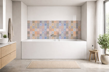 Badrückwand Patchwork