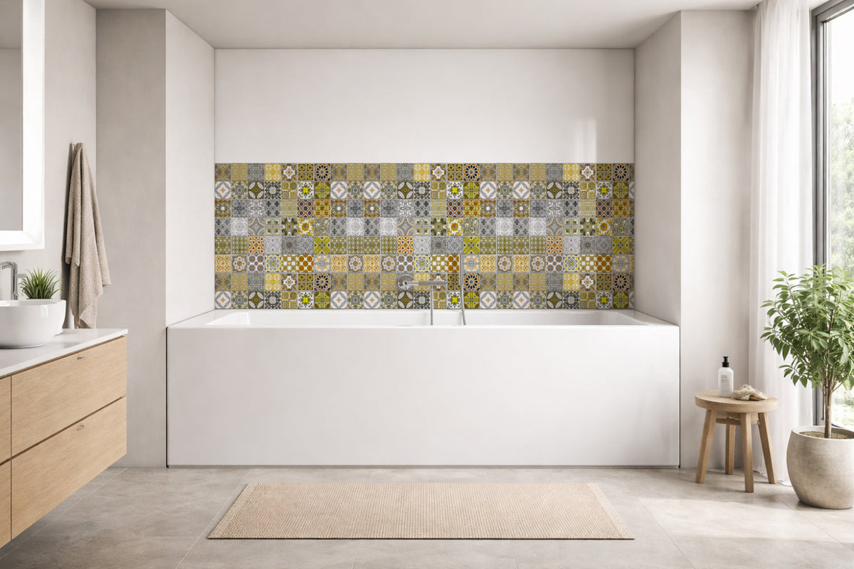 Badrückwand Patchwork