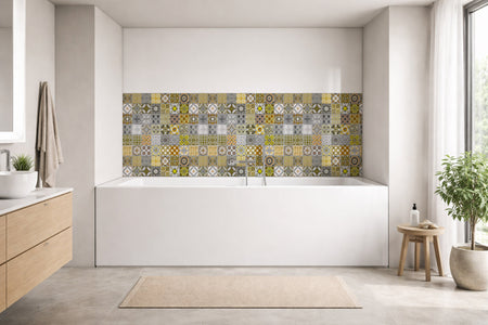 Badrückwand Patchwork
