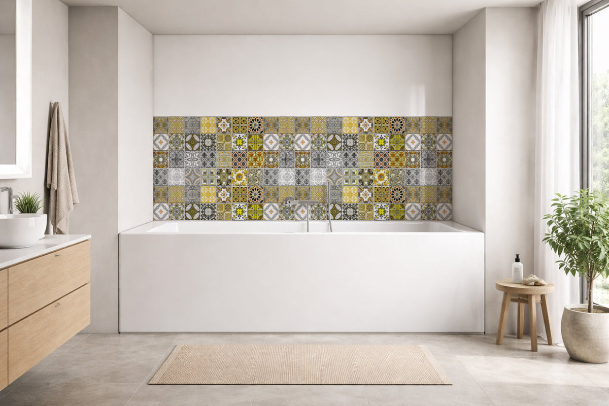 Badrückwand Patchwork