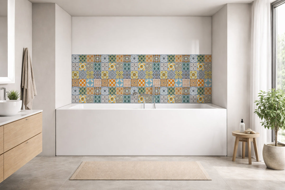 Badrückwand Patchwork