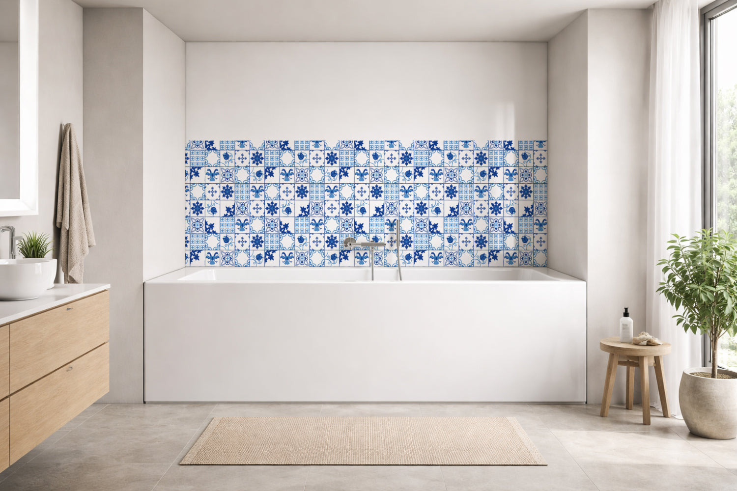 Badrückwand Patchwork