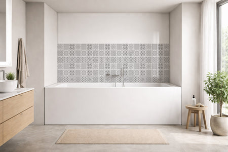Badrückwand Patchwork