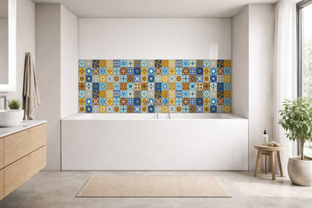 Badrückwand Patchwork