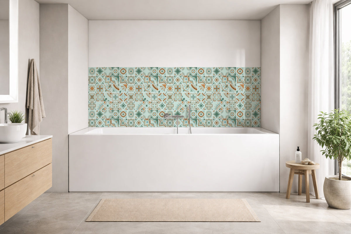 Badrückwand Patchwork