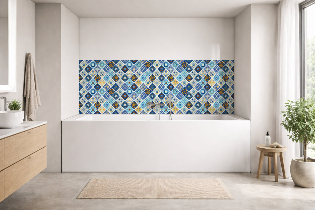 Badrückwand Patchwork