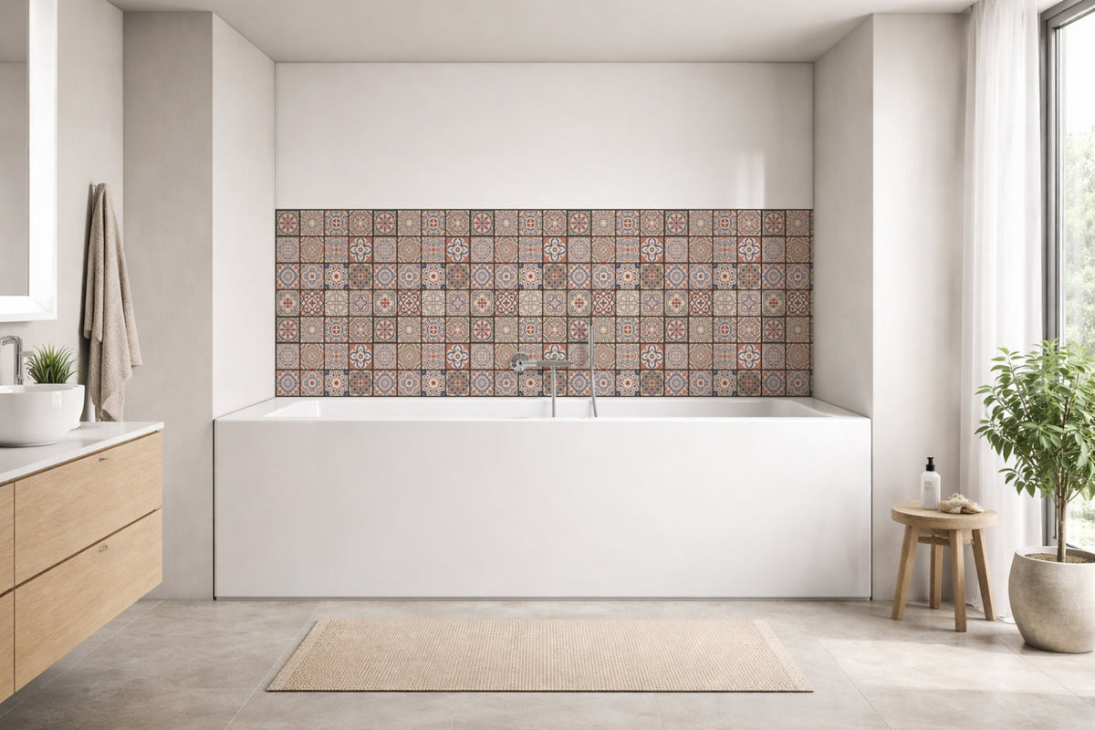 Badrückwand Patchwork