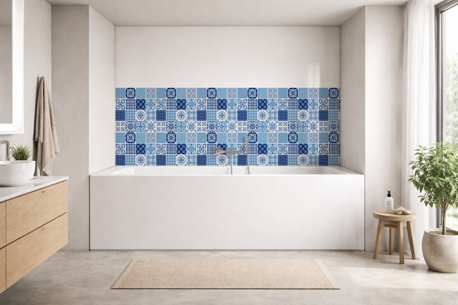 Badrückwand Patchwork