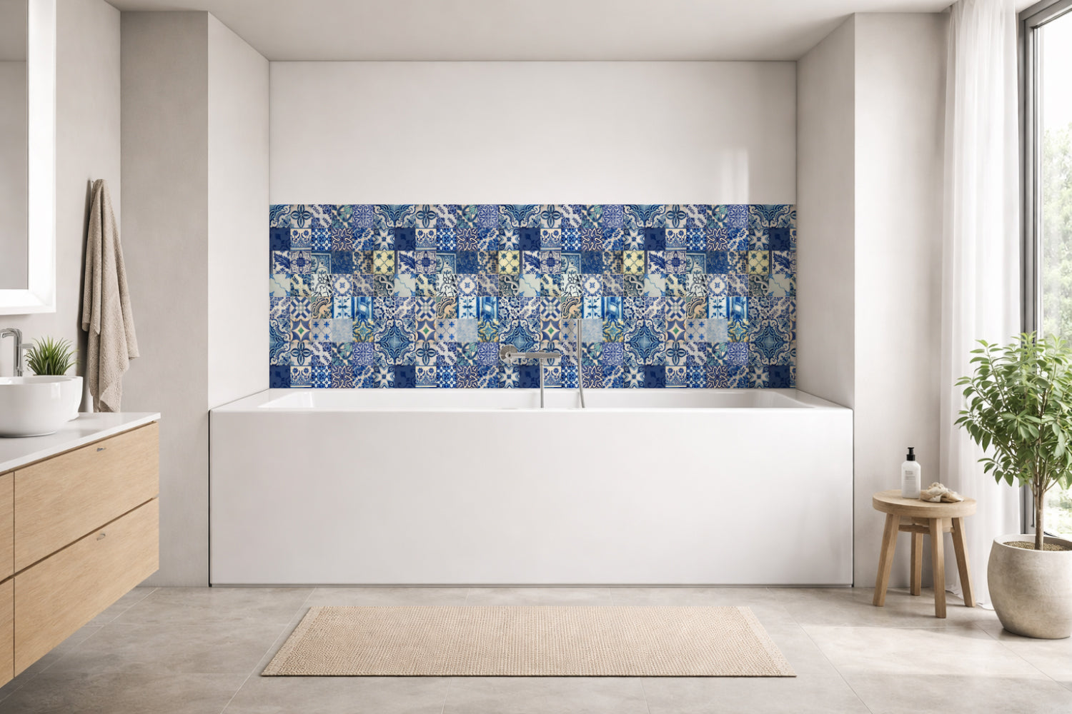 Badrückwand Patchwork