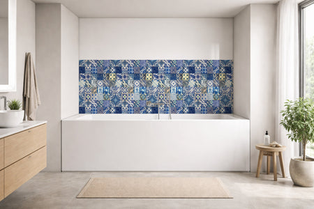 Badrückwand Patchwork