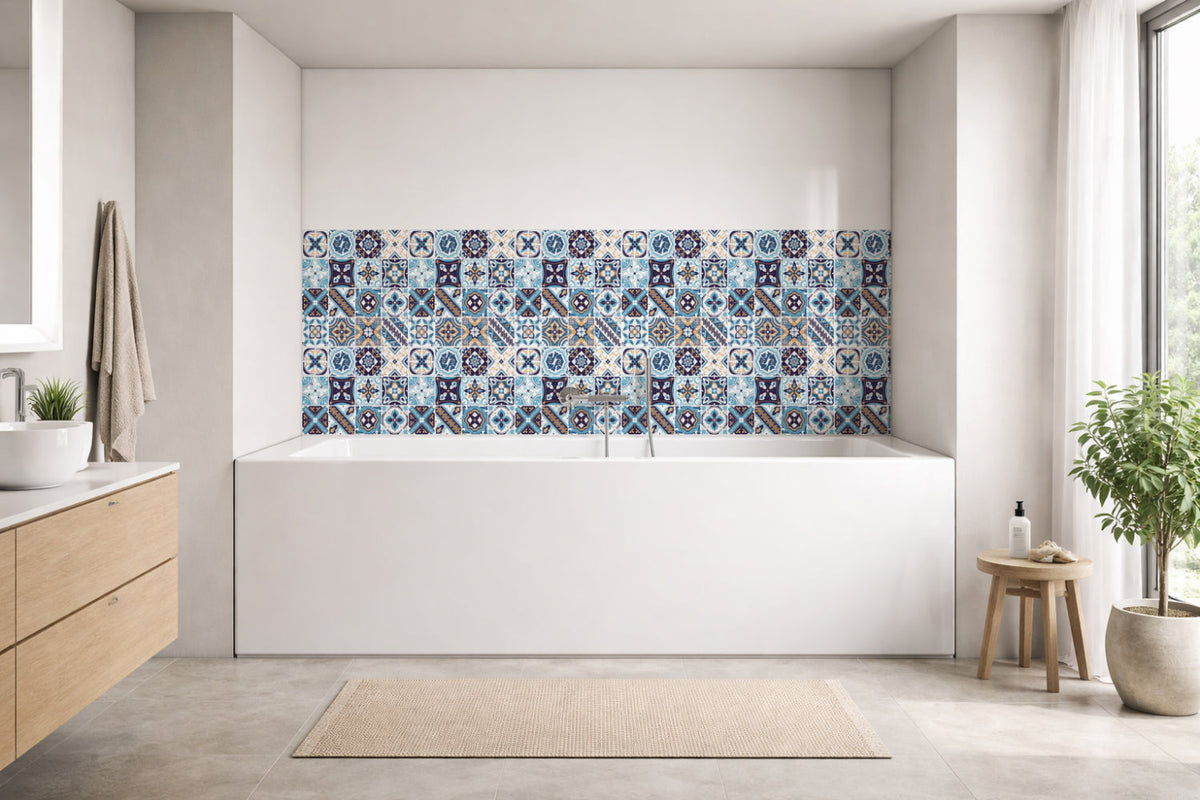 Badrückwand Patchwork