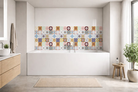 Badrückwand Patchwork