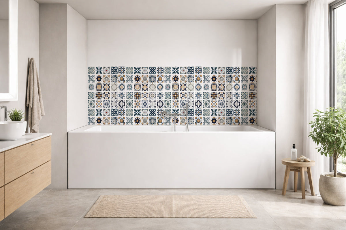 Badrückwand Patchwork