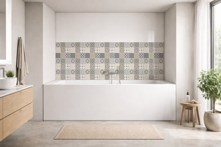 Badrückwand Patchwork