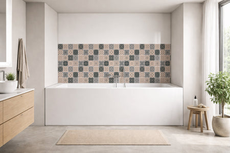Badrückwand Patchwork