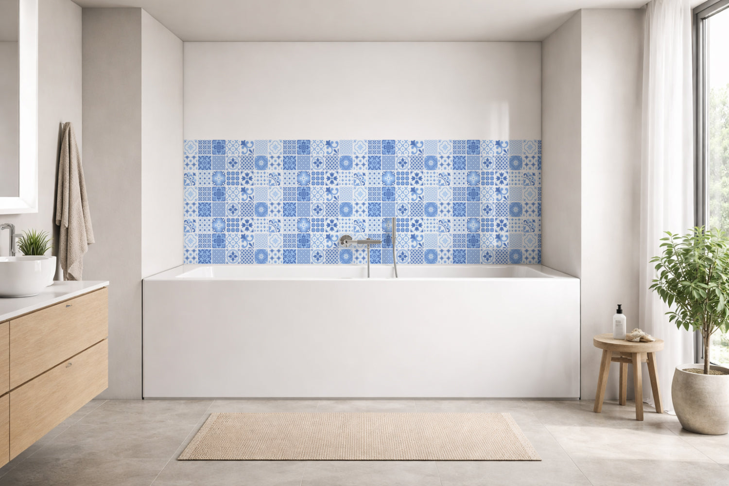 Badrückwand Patchwork