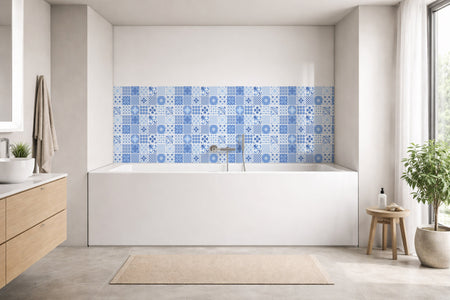 Badrückwand Patchwork