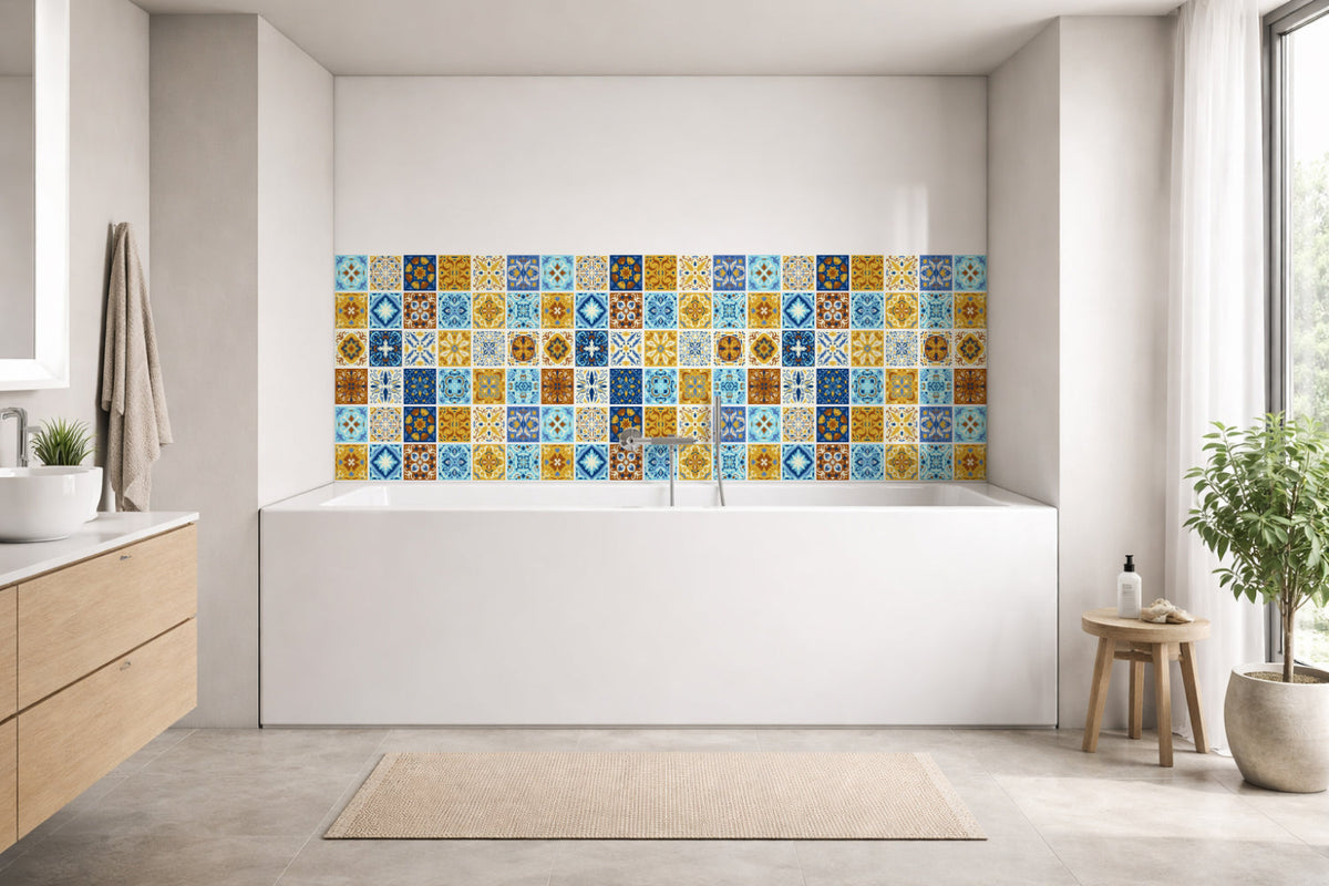 Badrückwand Patchwork