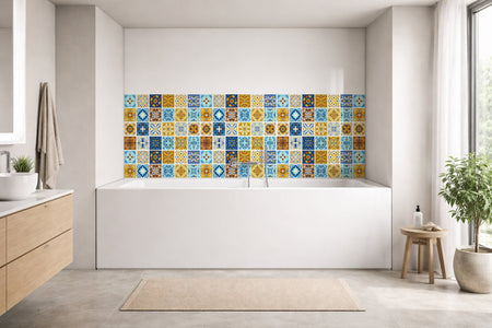 Badrückwand Patchwork