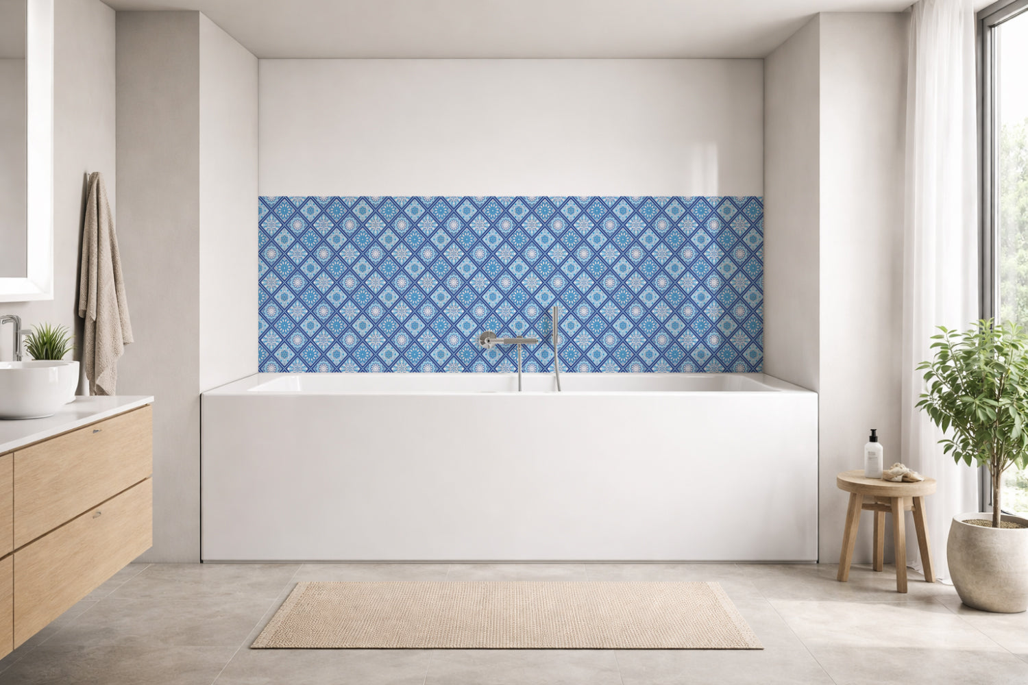 Badrückwand Patchwork