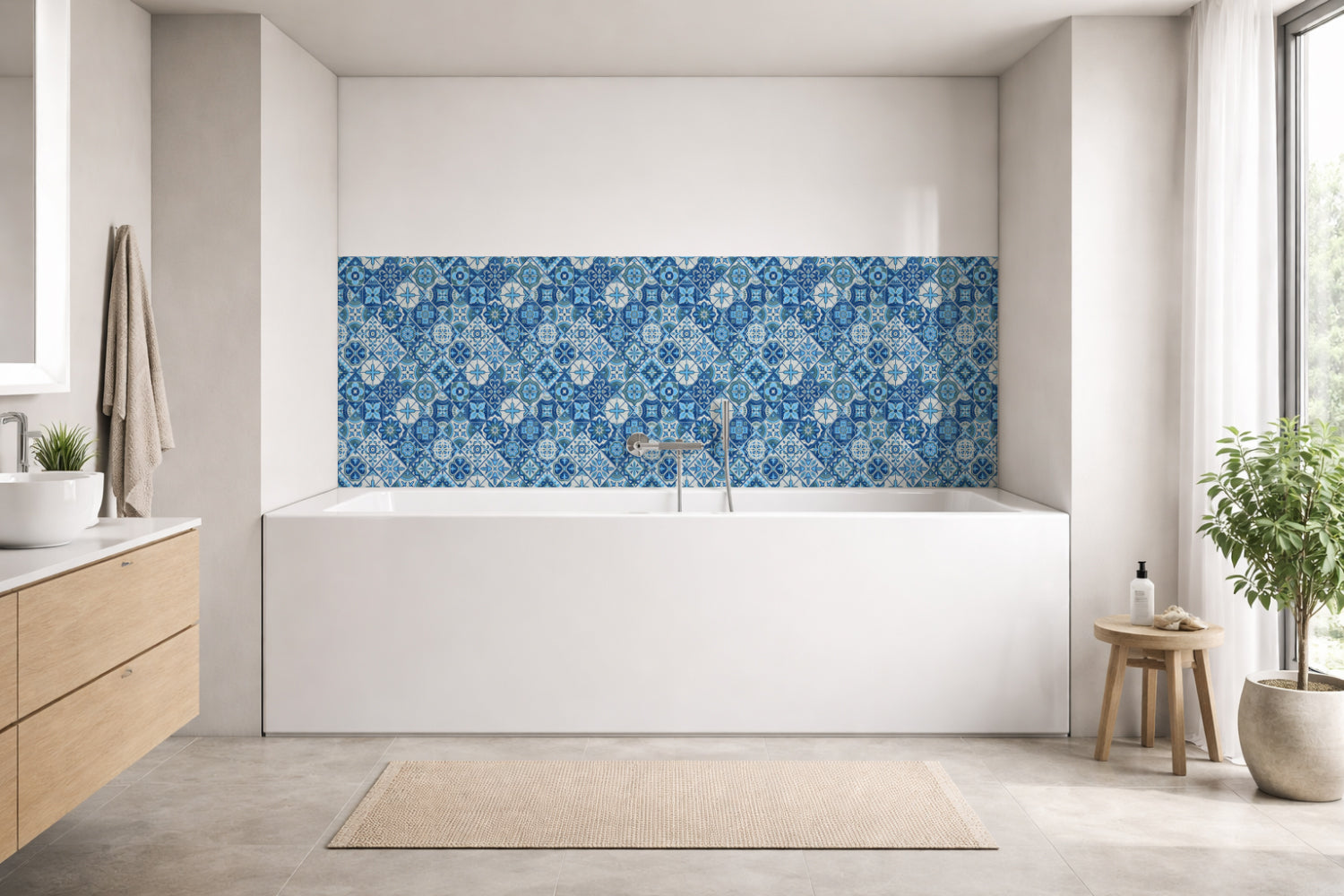 Badrückwand Patchwork